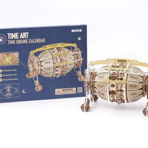 3D Wooden Puzzle - Time Engine Calendar (250pcs) w/Mechanical Adjustment - ROKR